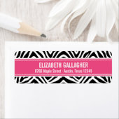 Roze en Zebra Print Etiket (Insitu)