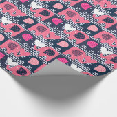 Roze en zeemlephant Love Wrapping Paper Cadeaupapier (Hoek)
