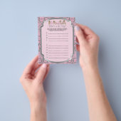 Roze en zilver Damask Teddy Bears - Game Flyer (Hand)