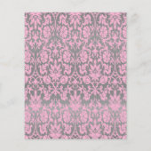 Roze en zilver Damask Teddy Bears - Game Flyer (Achterkant)