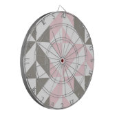 Roze en zilver Geometric ZigZag Dartbord (Voorkant Links)
