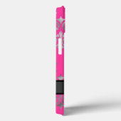 Roze en zilver gepersonaliseerd monogram Case-Mate iPhone case (Achterkant / Rechts)