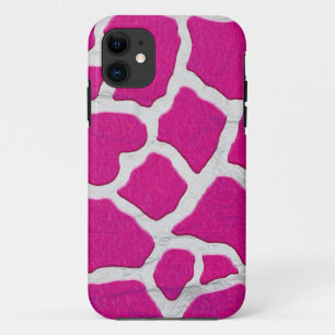 Roze en zilver Giraffe iPhone 11 Hoesje