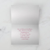 Roze en zilver Hartelijk dank Bedankkaart (Binnen)