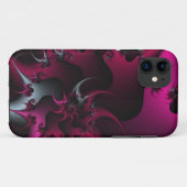 roze en zilveren fractale telefoonbehuizing Case-Mate iPhone case (Achterkant (horizontaal))