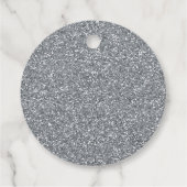 Roze en zilveren Pop die Mini Champagne opent Bedankjes Labels (Achterkant)