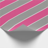 Roze en zilverpapier cadeaupapier (Hoek)