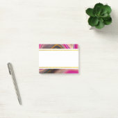 Roze en zwart, Abstract met goudziren Post-it® Notes (Kantoor)