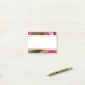 Roze en zwart, Abstract met goudziren Post-it® Notes (Op bureau)