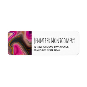 Roze en zwart, Abstract met label voor gouden stal
