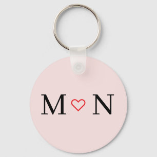 Roze en zwart beste koppels sleutelhanger