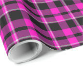 Roze en zwart geruite inpakpapier (Rol Hoek)