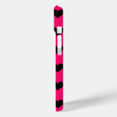 Roze en zwart hartpatroon Case-Mate iPhone case (Achterkant / Links)