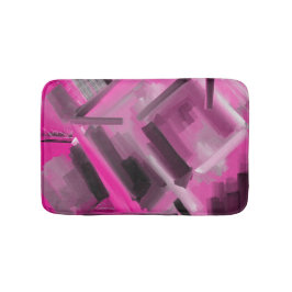 Roze en Zwart Hedendaagse Kunst Abstract Schildere Badmat