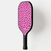 Roze en Zwart Leopard Dierlijke Huidpatroon Pickleball Paddle (Links)
