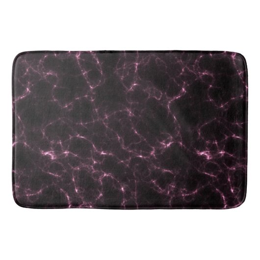 Roze en Zwart Marmer abstract Badmat (Voorkant)