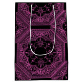 Roze en zwart medium cadeauzakje (Achterkant)