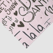 Roze en zwart moderne kerst tissuepapier (Detail)