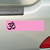 Roze en zwart om symbool bumpersticker (Op auto)