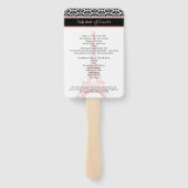 Roze en Zwart Paris Quinceanera Programma Handwaaier (Achterkant)