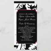 roze en zwart Trouwprogramma Programma (Voorkant / Achterkant)