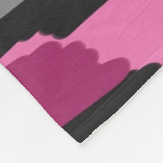 Roze en zwarte Abstracte afdrukken Fleece Deken (Hoek)