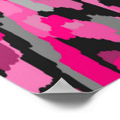 Roze en zwarte Abstracte afdrukken Poster (Hoek)