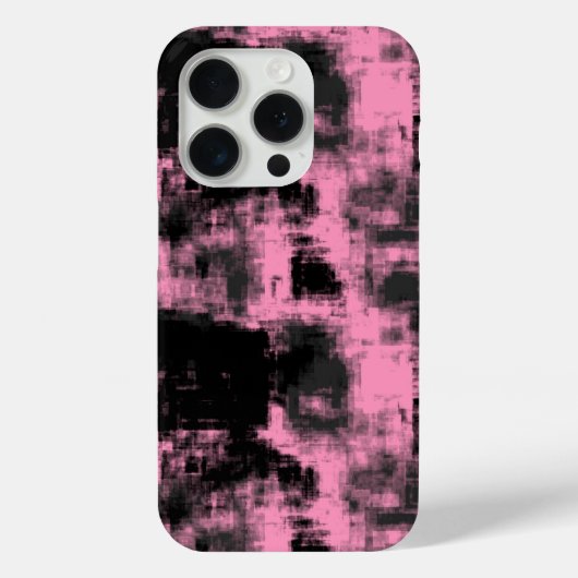 roze en zwarte abstracte Case-Mate iPhone case (Achterkant)
