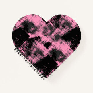 roze en zwarte abstracte notitieboek