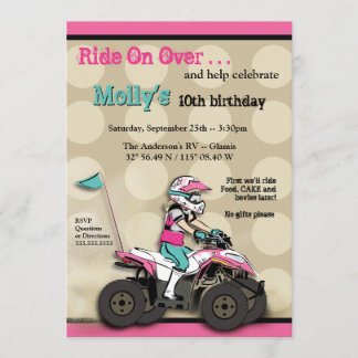 Roze en zwarte ATV Rider Kaart