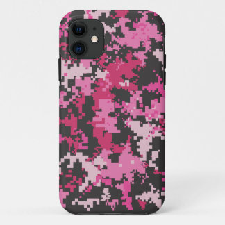 Roze en Zwarte Camo iPhone Hoes