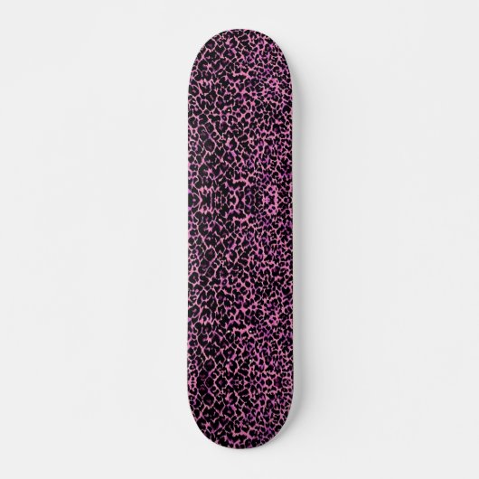 Roze en zwarte Cheetah Pattern Skateboard (Voorkant)