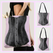 Roze en zwarte corset draagtas