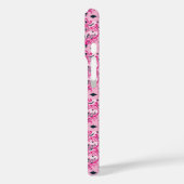 Roze en zwarte Damask Case-Mate iPhone Case (Achterkant / Links)