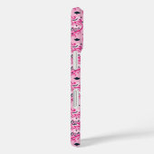 Roze en zwarte Damask Case-Mate iPhone Case (Achterkant / Rechts)