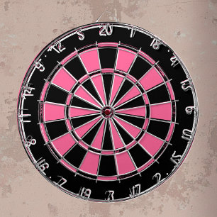 Roze en zwarte dames dartbord