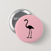 Roze en zwarte Flamingo Ronde Button 5,7 Cm (Voorkant /achterkant)