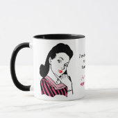 Roze en zwarte Funny Housework Concept Mok (Links)
