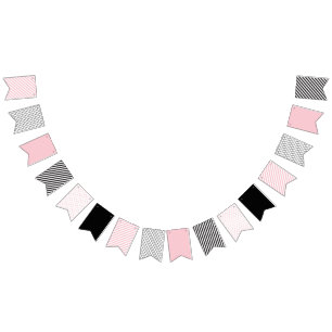 Roze en zwarte geometrische banner
