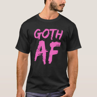 Roze en Zwarte Goth Pastel Grafisch T-shirt
