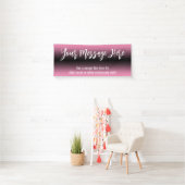 Roze en zwarte gradiënt Ombre Voeg je aangepaste t Spandoek (Insitu)