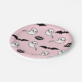 Roze en zwarte Halloween Papieren Bordje (Gekanteld)