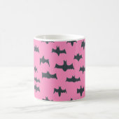 Roze en zwarte halloween vleermuizen koffiemok (Center)