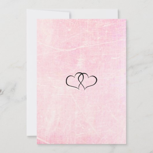 Roze en zwarte harten Weddenschappen Kaart (Achterkant)