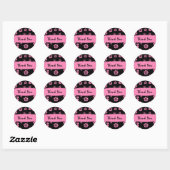 Roze en zwarte hibiscus Bloem Sticker (Vel)