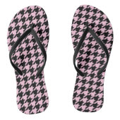 Roze en zwarte hond teenslippers (Voetbed)