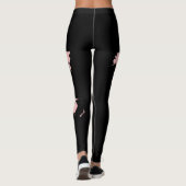Roze en zwarte kaart leggings (Achterkant)