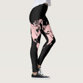 Roze en zwarte kaart leggings (Rechts)