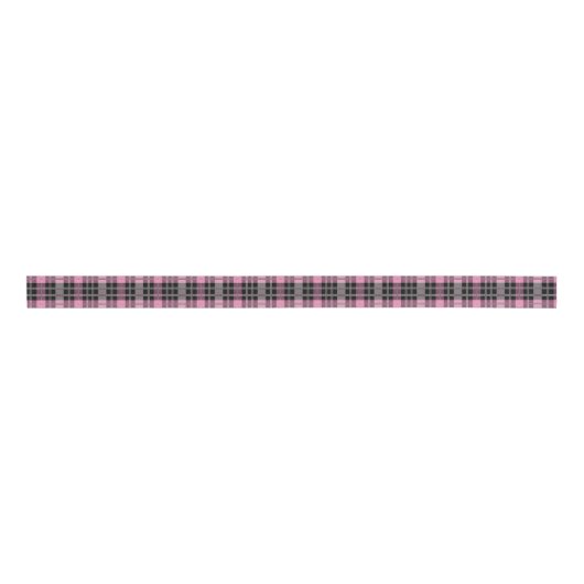 Roze en zwarte koolstof grosgrain lint (Voorkant)