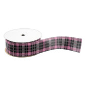 Roze en zwarte koolstof grosgrain lint (Spoel)